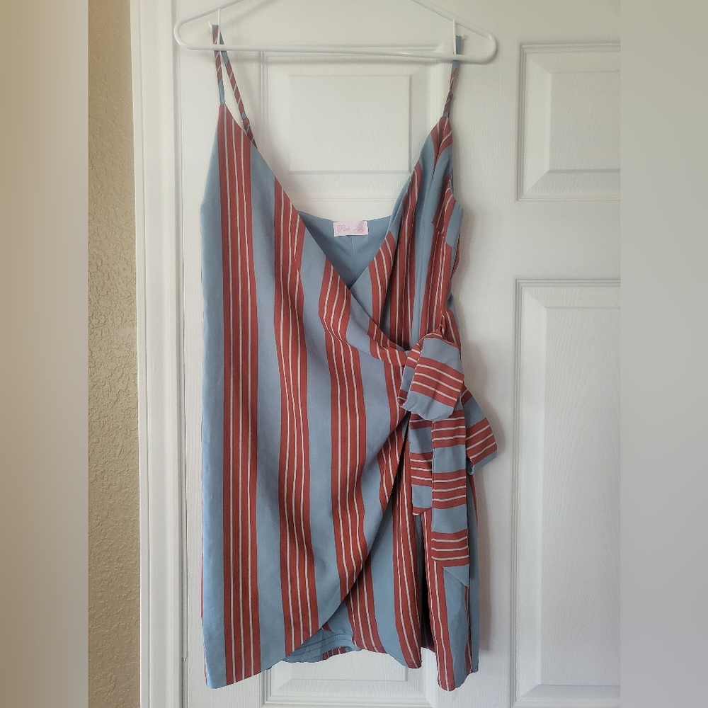 New Pink Lily Wrap Dress